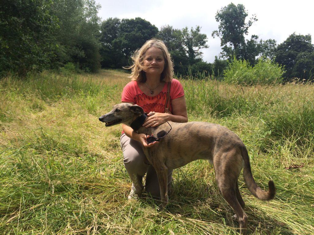 Christina and Norman (the lurcher)